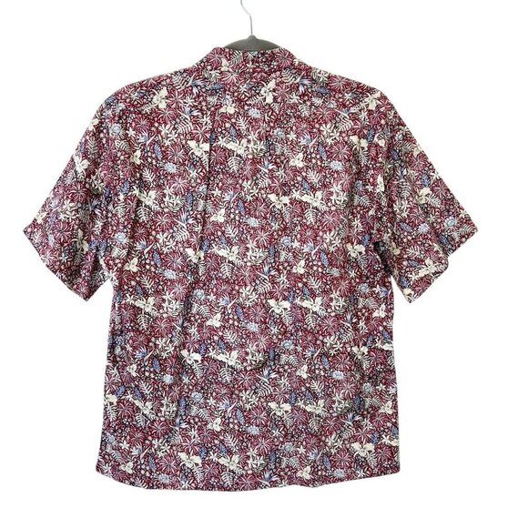 Hilo Hattie Hawaiian Shirt Men’s Size Large Red Floral Made in Hawaii - Picture 2 of 9